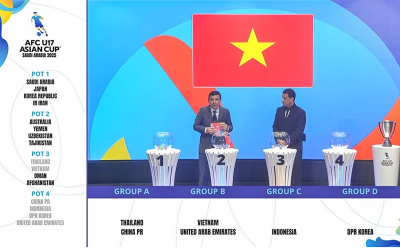 U17 Vietnam entered a difficult group in the 2025 AFC U17 finals. Photo: VFF