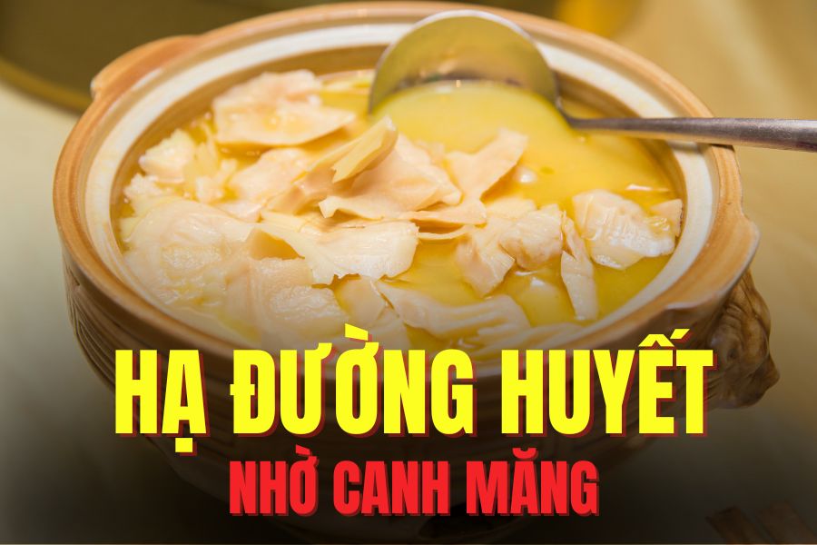 Bamboo shoot soup effectively helps lower blood sugar. Graphics: Hoai Lan