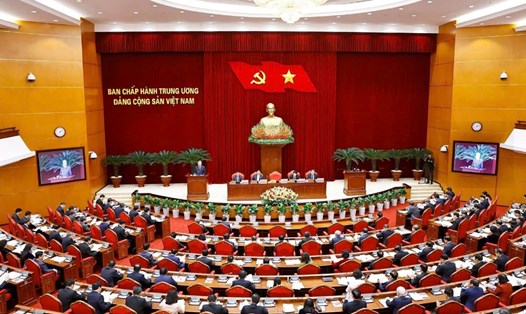 Phiên khai mạc Hội nghị Ban Chấp hành Trung ương Đảng khóa XIII. Ảnh: TTXVN