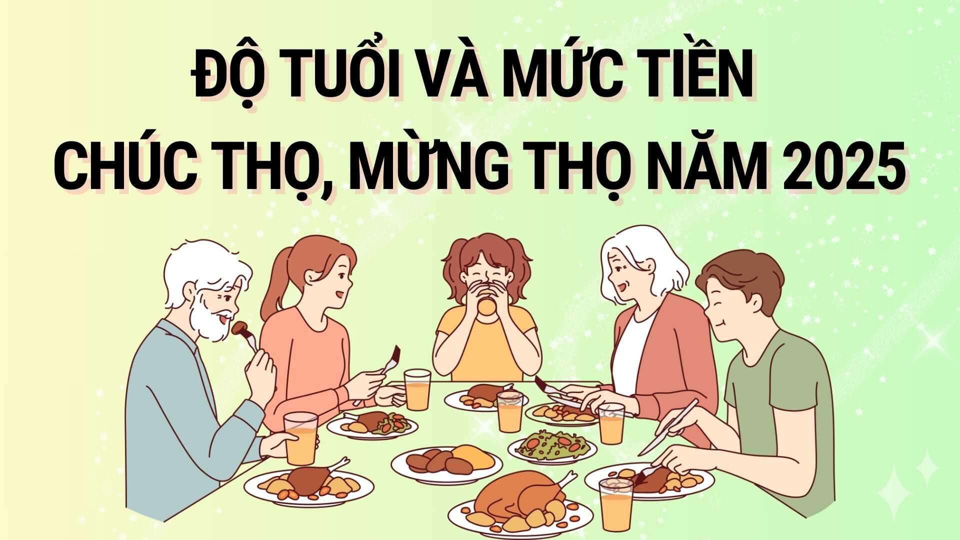 Details of longevity wishes and birthday gifts in 2025 for the elderly. Graphics: Hoang Le