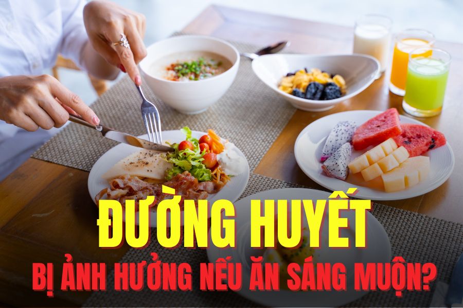 Eating breakfast late can seriously affect blood sugar. Graphics: Hoai Lan