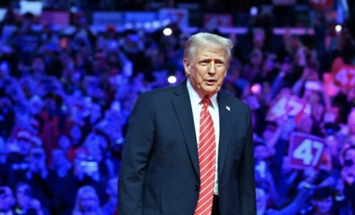 Donald Trump speaks at a victory rally on January 19, one day before his inauguration. Photo: AFP