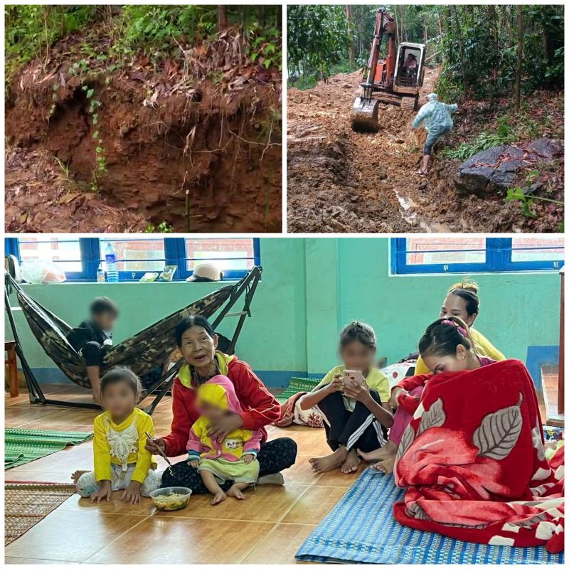 Ca lang Na No, xa Phuoc Gia, huyen Hiep Duc, Quang Nam di doi khan cap sau khi dinh doi sau lang nut toac cuoi nam 2024. Anh: UBND xa Phuoc Gia