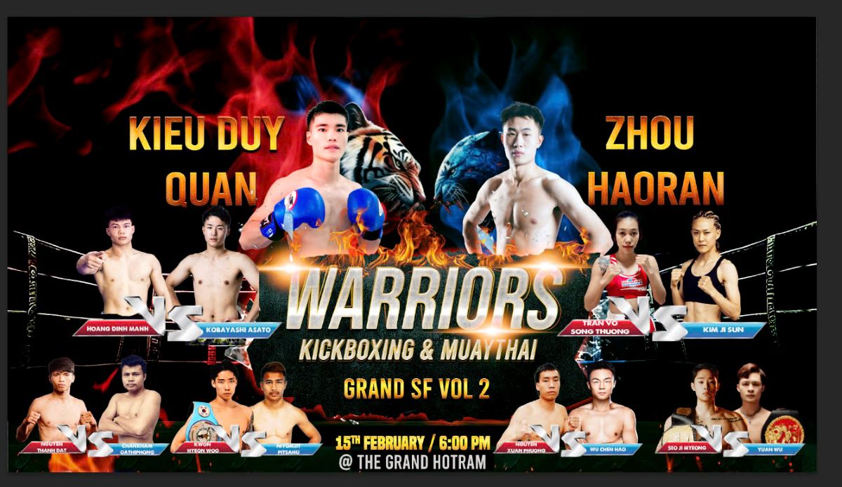 Five Vietnamese martial artists will compete at the Grand SF 2: Warriors martial arts event. Photo: Phong Le