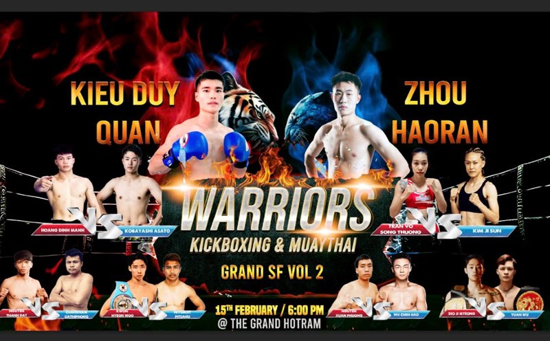 Five Vietnamese martial artists will compete at the Grand SF 2: Warriors martial arts event. Photo: Phong Le