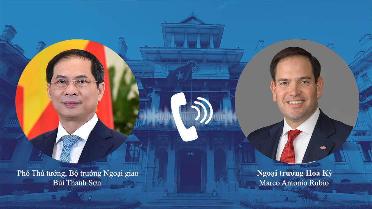 Deputy Prime Minister and Minister of Foreign Affairs Bui Thanh Son had a phone call with US Secretary of State Marco Rubio. Photo: Ministry of Foreign Affairs