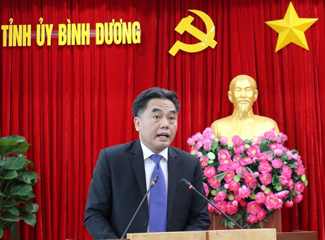 Mr. Nguyen Loc Ha is the Standing Deputy Secretary of Binh Duong Provincial Party Committee. Photo: Phuong Chi