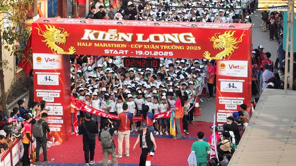 Kien Long Half Marathon 2025 – Xuan Truong Cup attracts nearly 1,500 athletes. Photo: Anh Han