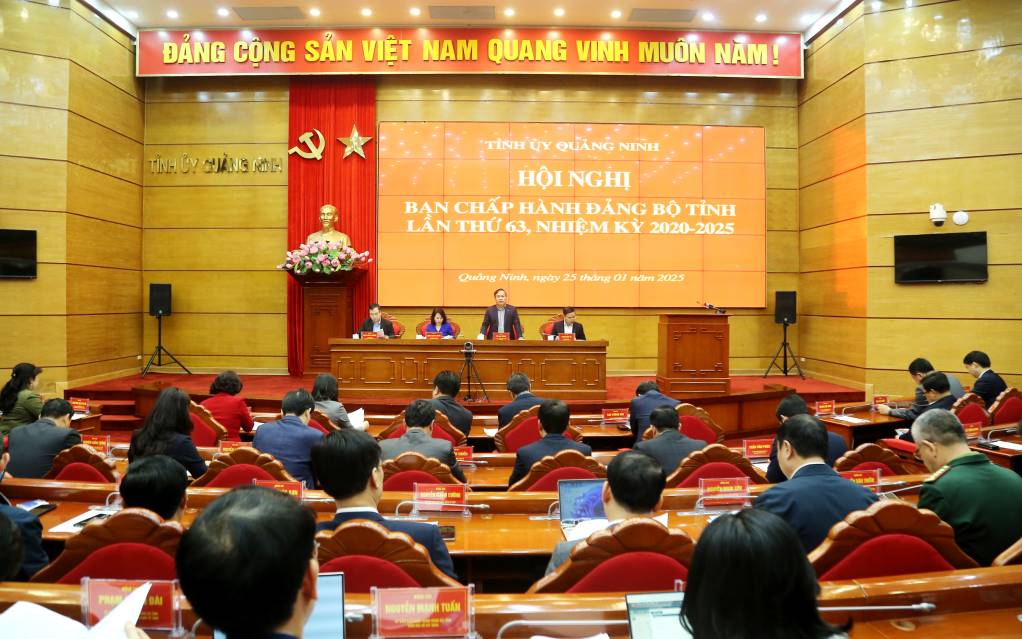 The 63rd Conference of the Quang Ninh Provincial Party Executive Committee. Photo: Thu Chung