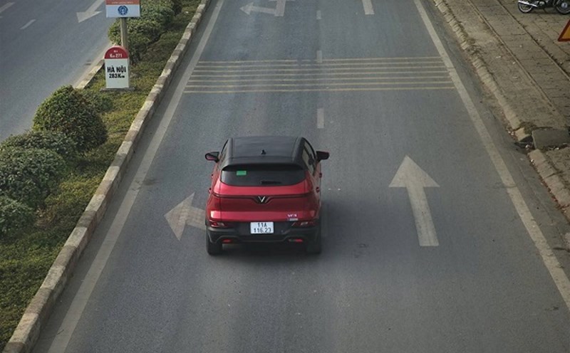 Image of the vehicle being fined by Cao Bang police. Photo: Cao Bang Police