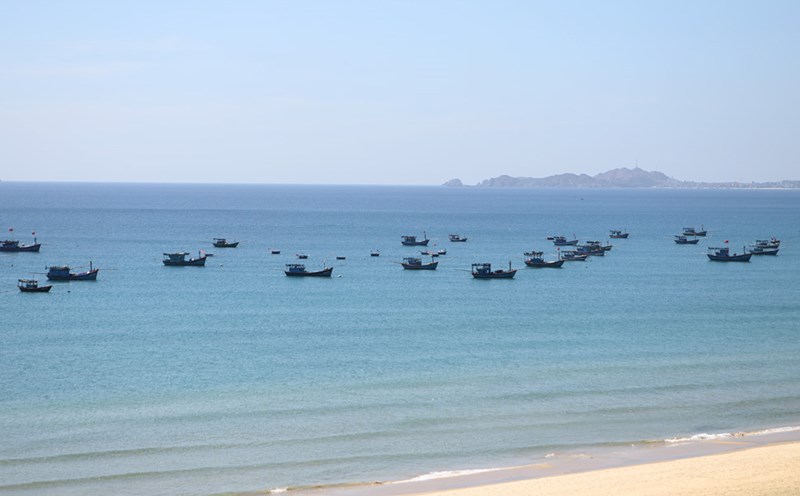 Beach area in Cat Tien town, Phu Cat district, Binh Dinh. Photo: Phuong Thao