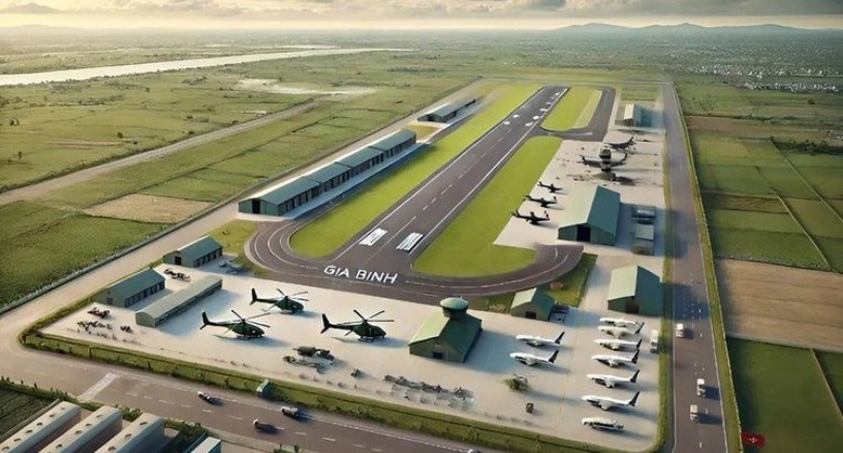 Perspective of Gia Binh airport project (Bac Ninh). Photo: VGP