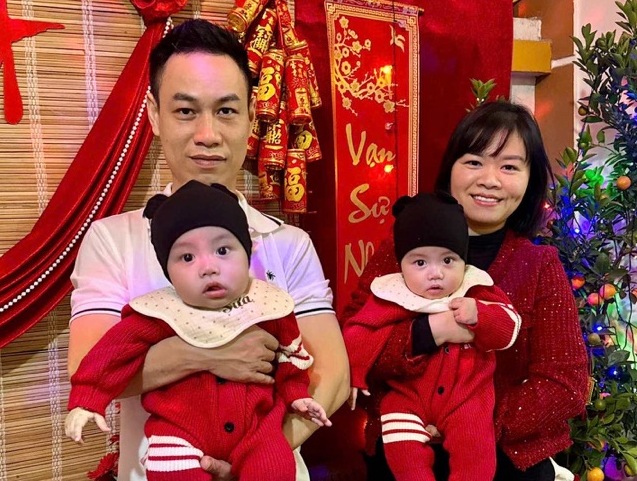 "Spring" of the couple Hoan and Hung after 10 years of persistent infertility treatment. Photo: Family provided