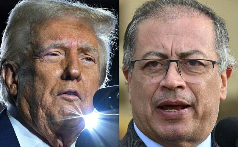 US President Donald Trump and Colombian President Gustavo Petro. Photo: AFP