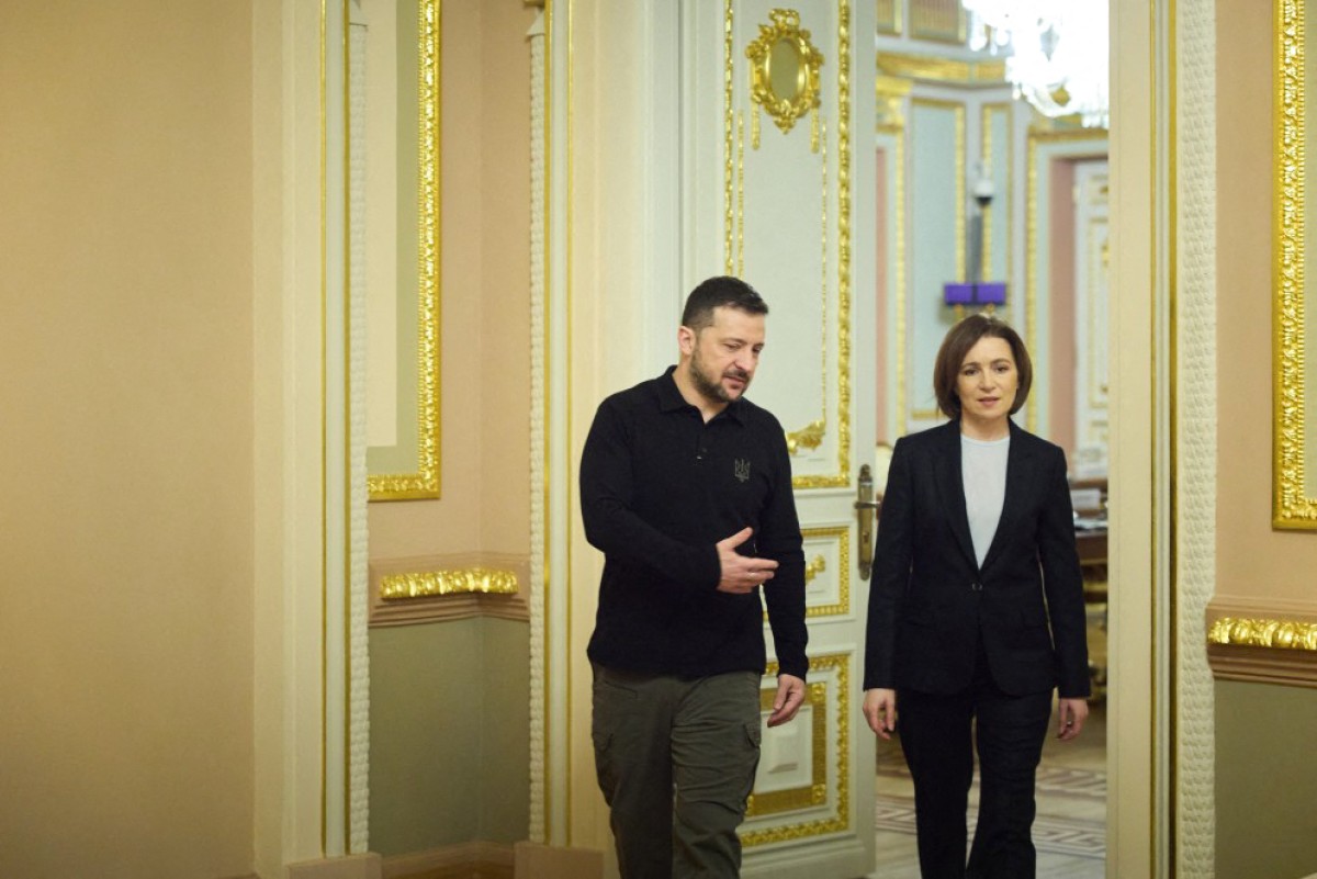 Ukrainian President Volodymyr Zelensky and Moldovan President Maia Sandu mentioned the energy crisis in Transnistria during their meeting on January 25. Photo: AFP