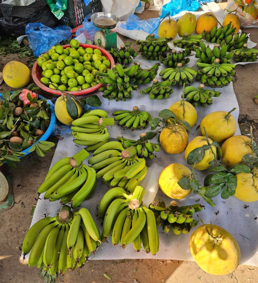 Can Tet, chuoi xanh co gia khoang 55.000-75.000 dong/kg. Anh: Quynh Chi