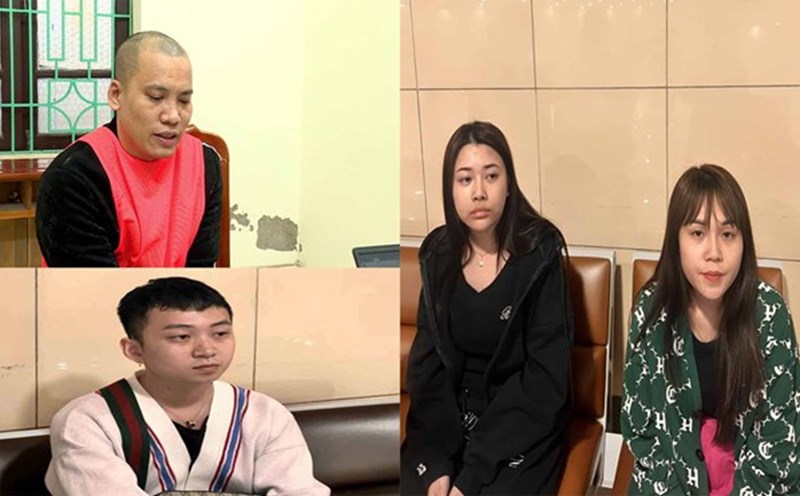 Some members of a fraud ring in Cambodia were arrested by Bac Ninh police. Photo: Bac Ninh police