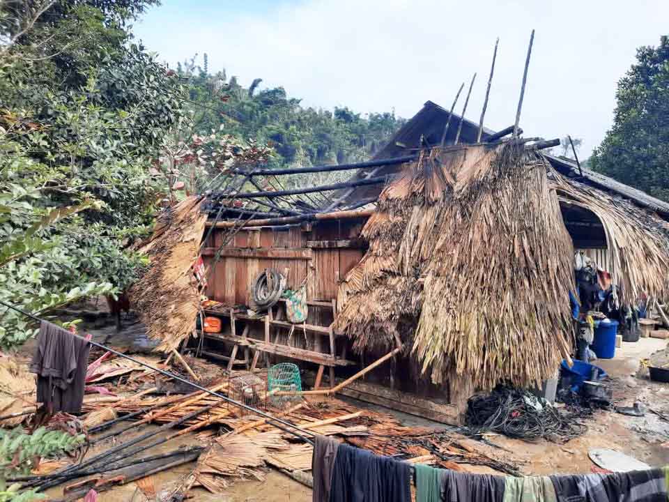 Mr. Co and his wife's house was almost burned down on the 28th day of Lunar New Year. Photo: Anh Ngoc