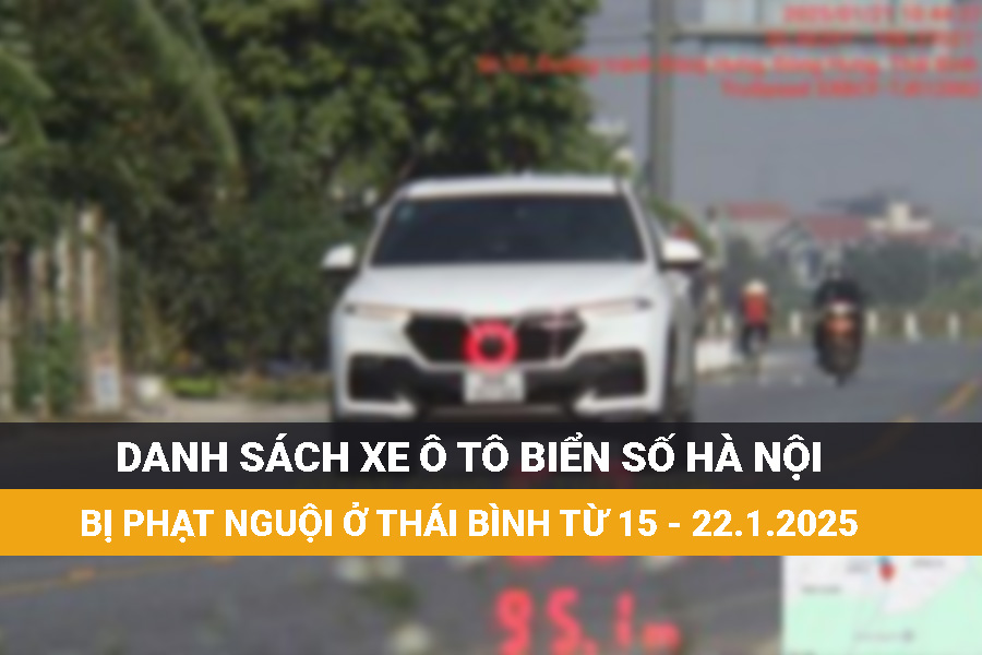The Hanoi license plate cars below were fined last week