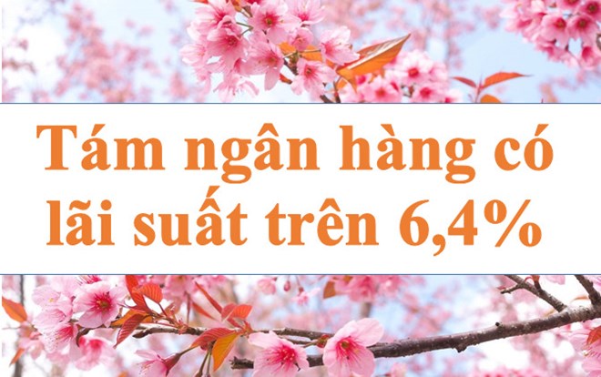 Lãi suất ngân hàng hôm nay 28.1: Tám ngân hàng trên 6,4%