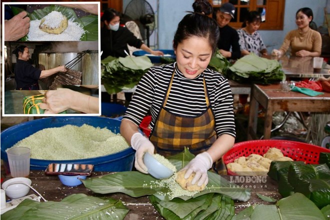 Tết rộn ràng ở làng bánh chưng nổi danh đất Bắc