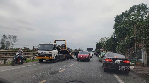 A traffic accident during the Lunar New Year holiday. Photo: Minh Hanh