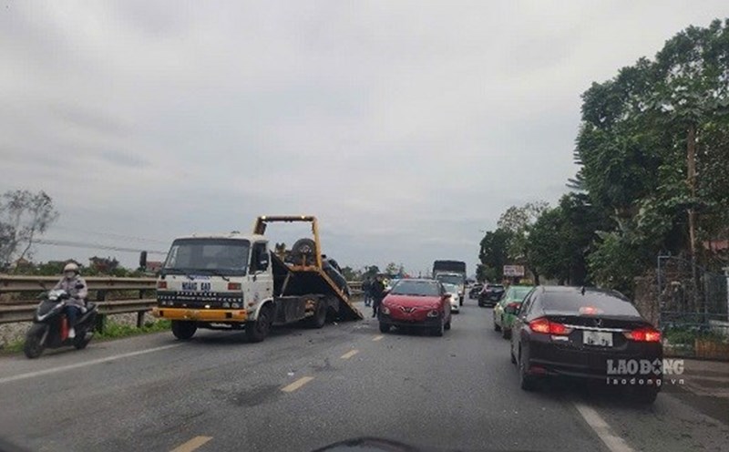 A traffic accident during the Lunar New Year holiday. Photo: Minh Hanh