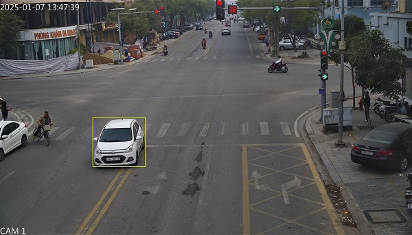 Vehicles were fined in Bac Giang city. Photo: Bac Giang Police