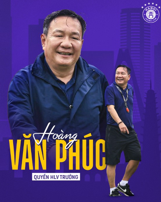 Huan luyen vien Hoang Van Phuc chinh thuc dan dat Ha Noi FC tu ngay 31.1. Anh: HNFC