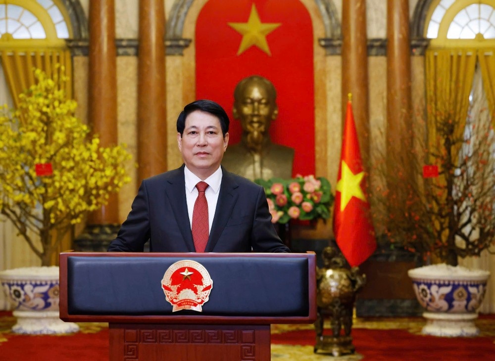 On the occasion of the New Year of At Ty 2025, President Luong Cuong sent a New Year message. Photo: VNA