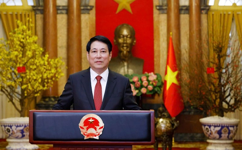 On the occasion of the New Year of At Ty 2025, President Luong Cuong sent a New Year message. Photo: VNA