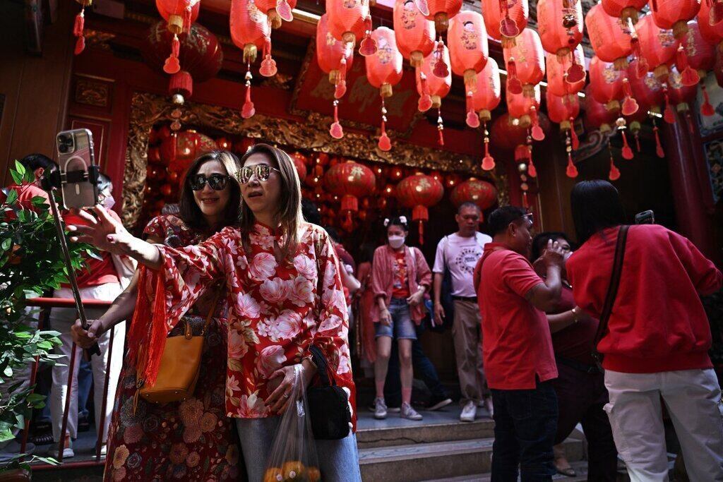 A temple in Thailand on the first day of the new year 2025. Photo: AFP