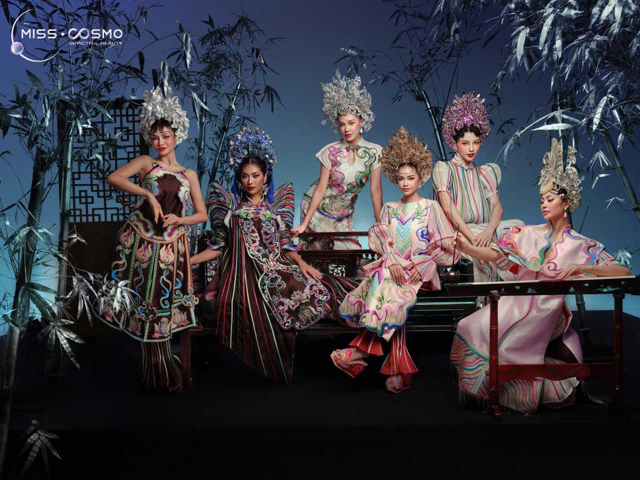 Misses and Runners-up in Tet photo shoot. Photo: UN VN.