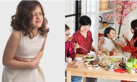 Tỉ lệ trẻ mắc rối loạn tiêu hóa ở ngày Tết luôn ở ngưỡng cao. Đồ hoạ: Hương Giang