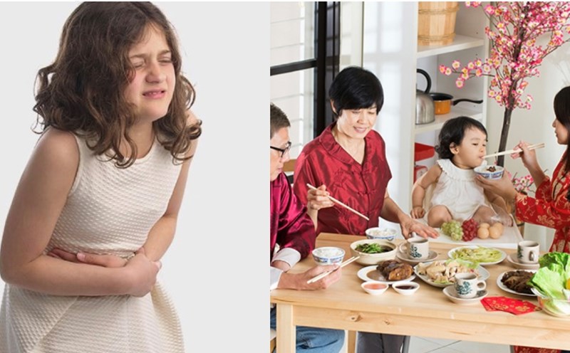 The rate of children suffering from digestive disorders during Tet is always high. Graphics: Huong Giang