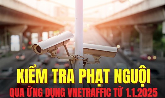 Người vi phạm giao thông có thể kiểm tra phạt nguội qua ứng dụng VNeTraffic từ 1.1.2025. Đồ họa: Hoài Lan