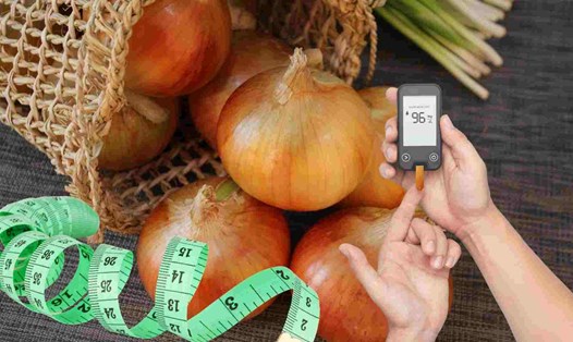 Hành tây tốt cho đường huyết. Đồ họa: Hạ Mây