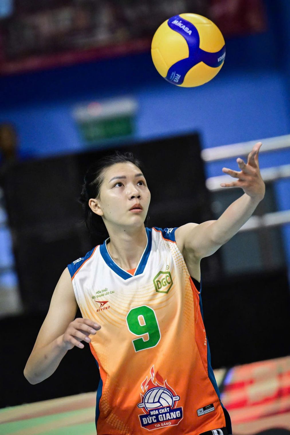 Middle blocker Tran Thi Bich Thuy. Photo: AVC