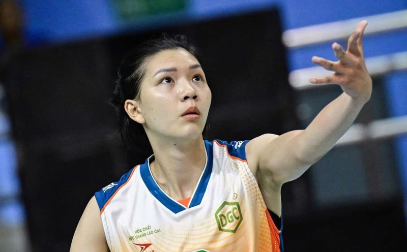 Middle blocker Tran Thi Bich Thuy. Photo: AVC