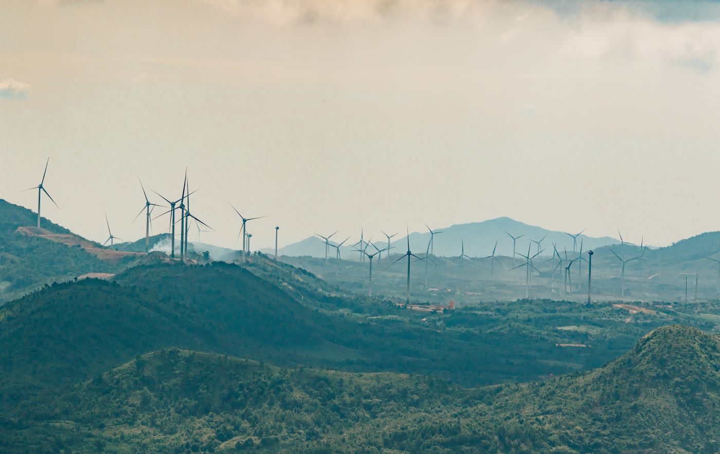 Renewable energy projects such as wind power are developing strongly in the mountainous areas of Quang Tri province. Photo: H.Nguyen.