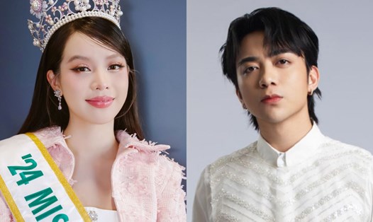 Hoa hậu Thanh Thủy và ca sĩ Soobin Hoàng Sơn. Ảnh: FBNV