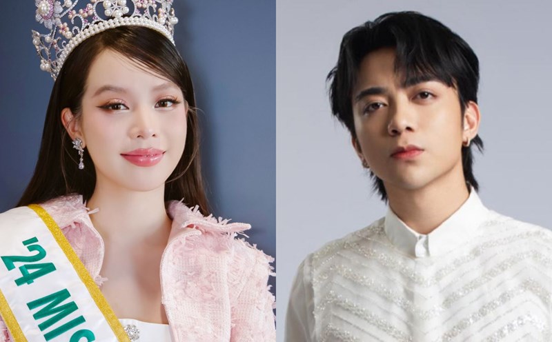 Miss Thanh Thuy and singer Soobin Hoang Son. Photo: FBNV