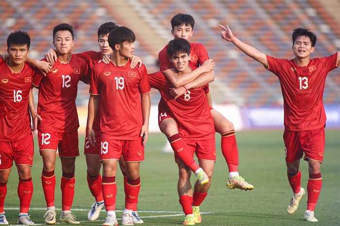 U22 Viet Nam huong den muc tieu canh tranh huy chuong vang SEA Games 33. Anh: VFF