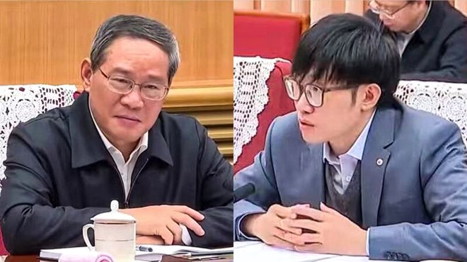 Mr. Liang Wenfeng (right), the "soul" of DeepSeek, is considered the factor shaping the future of the AI ​​industry. Photo: Xinhua