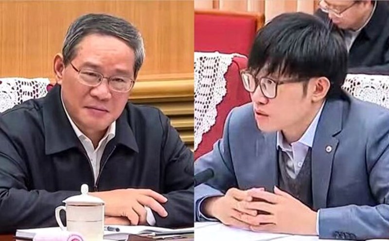 Mr. Liang Wenfeng (right), the "soul" of DeepSeek, is considered the factor shaping the future of the AI industry. Photo: Xinhua