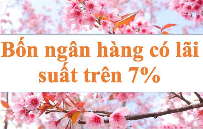 Lãi suất ngân hàng hôm nay 31.1: Bốn ngân hàng trên 7%