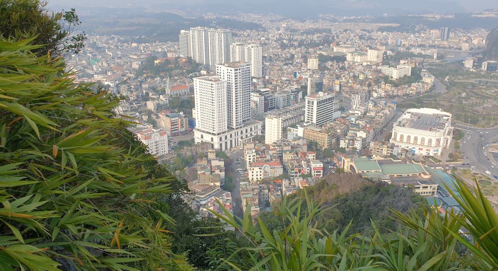 Ha Long City seen from the top of Bai Tho Mountain. Photo: Nguyen Hung