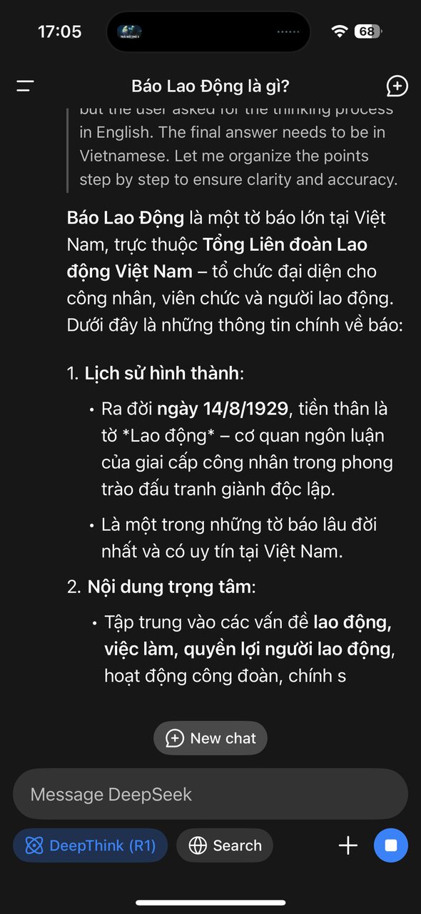 Kha nang tong hop thong tin cua DeepSeek cung khong kem canh cac AI khac. Anh: Anh Vu