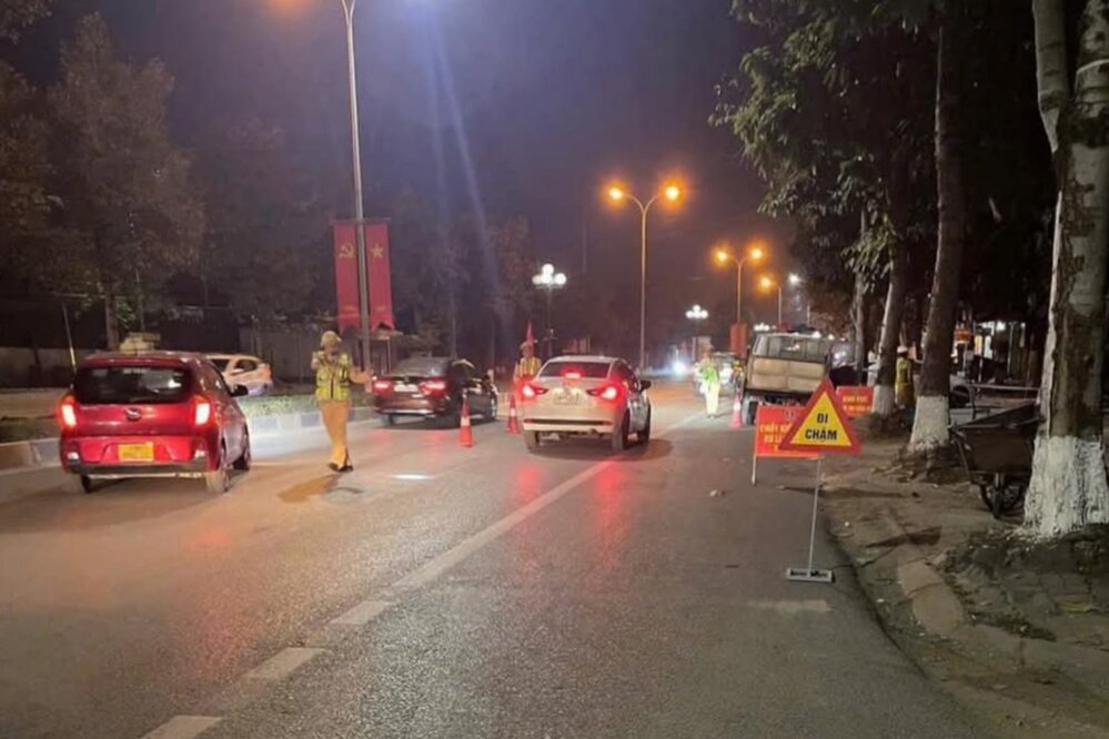 Traffic police detected and handled 202 cases of alcohol concentration violations while driving during the 6-day Tet holiday. Photo: Phu Tho Provincial Police