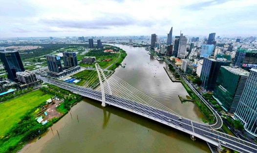 TPHCM sẽ xây dựng trung tâm tài chính quốc tế gắn với Khu đô thị mới Thủ Thiêm.  Ảnh: Anh Tú